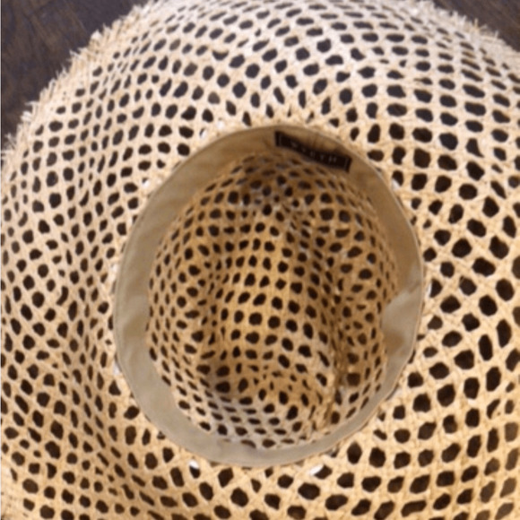 NEW ! RaRe Wyeth by Todd Magill Open-Weave Straw Sun Hat in Natural Tan